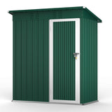 5' x 3' Outdoor Storage Shed with Single Lockable Door - Green