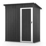 5' x 3' Outdoor Storage Shed with Single Lockable Door - Gray