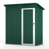 5' x 3' Outdoor Storage Shed with Single Lockable Door - Green