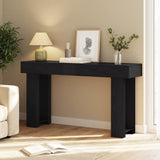 Console Table, Asofer 63" Sofa Tables Table for Living Room and Entryway, Black