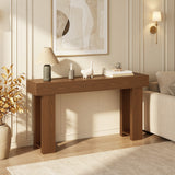 Asofer 63" Console Table, Narrow Long Sofa Table Behind The Couch, Farmhouse Wood Entryway Table for Entrance, Hallway, Living Room, Foyer, Easy Assembly, Brown