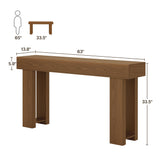 Asofer 63" Console Table, Narrow Long Sofa Table Behind The Couch, Farmhouse Wood Entryway Table for Entrance, Hallway, Living Room, Foyer, Easy Assembly, Brown