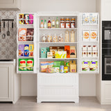 Pantry Cabinet, Asofer 71" Pantry Storage Cabinet with 2 Doors , 11 Shelves & 2 Drawers for Kitchen Dining Room, White