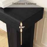 Console Table, Asofer 63" Sofa Tables Table for Living Room and Entryway, Black