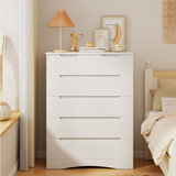 Asofer 3 Pieces Bedroom Furniture Set, Includes Queen Bed Frame with Headboard, Wooden 4-Drawer Dressers & 6-Drawer Dressers for Bedroom, White