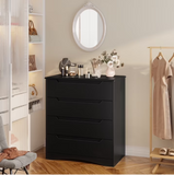 Asofer 3 Pieces Bedroom Furniture Set, Includes Queen Bed Frame with Headboard, Wooden 4-Drawer Dressers & 6-Drawer Dressers for Bedroom, Black