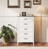 Asofer 3 Pieces Bedroom Furniture Set, Includes Queen Bed Frame with Headboard, Wooden 5-Drawer Dressers & 7-Drawer Dressers for Bedroom, White