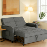 Lofka Pull Out Sleeper Sofa Bed, 51" Convertible Recliner Chair with Adjustable Backrest for Small Apartments, Gray