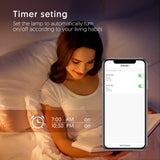 Teckin WiFi LED bulb E26 A19, TECKIN smart bulb, compatible with Google Home, multi-color, dimmable, warm and cold light, 7.5W 800LM. 2 PCS