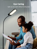 TECKIN LED Floor Lamp Reading Lamp, 5 Color Temperatures & 4 Brightness Levels Lamps with Adjustable Gooseneck, Dimmable Touch Control Standing Lamps for Living Room Bedroom Studying Sewing