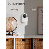Nooie Baby Monitor with Camera and Audio, 1080P Night Vision, Motion and Sound Detection, 2.4G WIFI Home Surveillance Camera, for Baby Nanny Elderly Monitoring, Works with Alexa