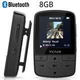 Victure MP3 Player Clip Bluetooth 8G FM Radio Portable Music Player for Running Sport Pedometer Voice Recorder Lossless Earphones Expandable up to 128GB