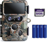 iZEEKER iG600 Dual-Lens Trail Camera 4K, 48MP WiFi Bluetooth Trail Cam with Starlight Night Vision, 120° Detection Angle 0.1s Trigger Time for Wildlife Monitoring with 32GB SD Card and 4 AA Batteries