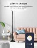 TECKIN Floor Lamp, Sky LED Torchiere,Bluetooth Wifi, 30W/2500LM, 3 Color Temperatures, Romote Control, Dimmable Touch Control Standing Lamps for Living Room, Bedroom, Office (Black)