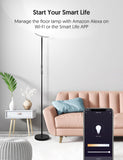 TECKIN Floor Lamp, Sky LED Torchiere,Bluetooth Wifi, 30W/2500LM, 3 Color Temperatures, Romote Control, Dimmable Touch Control Standing Lamps for Living Room, Bedroom, Office (Black)