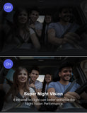 Dash Cam, GPS Dual Dash Camera 1080P Front and 720P Inside Car Dash Cam with 2.4" Screen IR Super Night Vision Parking Mode Loop Recording G-Sensor
