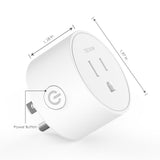 Smart Plug, SmartThings for Voice Control, Teckin Mini Smart Outlet Home Automation Modules, No Hub Required, FCC ETL Certified,Only Supports 2.4GHz Network