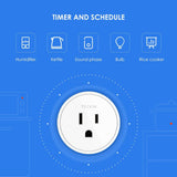 TECKIN Smart Plug Compatible with SmartThings,Google Assistant for Voice Control