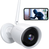 Teckin Cam Outdoor Security Camera, 1080 HD WiFi Home Surveillance Camera