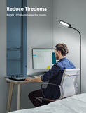 TECKIN LED Floor Lamp Reading Lamp, 5 Color Temperatures & 4 Brightness Levels Lamps with Adjustable Gooseneck, Dimmable Touch Control Standing Lamps for Living Room Bedroom Studying Sewing
