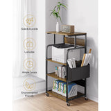 4 Tier Home Office Printer Stand with Storage - Retro