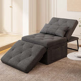 4 in 1 Sofa Bed For Living Room, Apartment, Office, Dark Grey