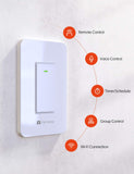 TECKIN Smart Dimmer Switch,Wifi Dimmer Light Switch Work with Alexa and Google Home and Siri,Remote and Voice Control,Schedule and Timer,Single Pole,No Hub Required