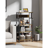 4 Tier Home Office Printer Stand with Storage - Retro