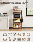 4 Tier Kitchen Microwave Rack with Storage Bag - Retro