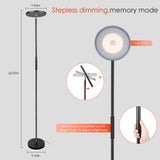 TECKIN Floor Lamp, Sky LED Torchiere,Bluetooth Wifi, 30W/2500LM, 3 Color Temperatures, Romote Control, Dimmable Touch Control Standing Lamps for Living Room, Bedroom, Office (Black)
