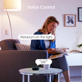 Teckin WiFi LED bulb E26 A19, TECKIN smart bulb, compatible with Google Home, multi-color, dimmable, warm and cold light, 7.5W 800LM. 2 PCS