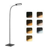 TECKIN LED Floor Lamp Reading Lamp, 5 Color Temperatures & 4 Brightness Levels Lamps with Adjustable Gooseneck, Dimmable Touch Control Standing Lamps for Living Room Bedroom Studying Sewing