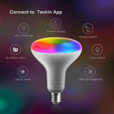 TECKIN Smart WiFi LED Bulbs, RGBCW Multicolor Smart WiFi Bulbs, Compatible with Alexa, Google Home, Equivalent 100W Bulb with Timing, 13W, 1300 Lumens, 2700K-6500K, E26, No Hub Required，1PC