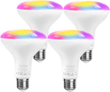 TECKIN Smart WiFi LED Bulbs, RGBCW Multicolor Smart WiFi Bulbs, Compatible with Alexa, Google Home, Equivalent 100W Bulb with Timing, 13W, 1300 Lumens, 2700K-6500K, E26, No Hub Required，4PCS