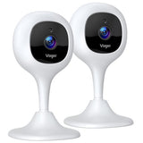 Security Camera Outdoor, VP230D Voger 360 View WiFi Home Security Camera System 1080P with IP66 Weatherproof Motion Detection Night Vision,2-Way Audio Cloud Camera Works with Google Home