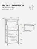 4 Tier Home Office Printer Stand with Storage - Wood