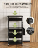 4 Tier Kitchen Microwave Rack with Storage Bag - Black