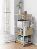 4 Tier Home Office Printer Stand with Storage - Wood